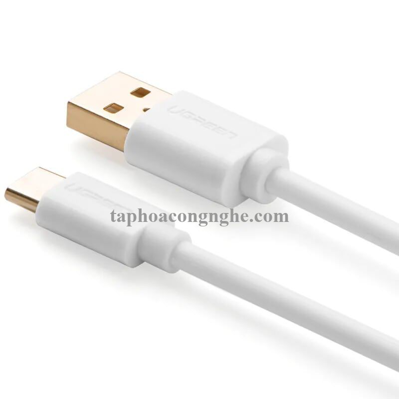 Ugreen 50389 0.5M màu Trắng Cáp USB TypeC sang USB 2.0 Cáp dẹt US141 30050389